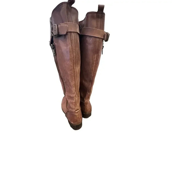 Lucky Brand Brown Leather Knee High Riding Boot Size 11M - Picture 3 of 9